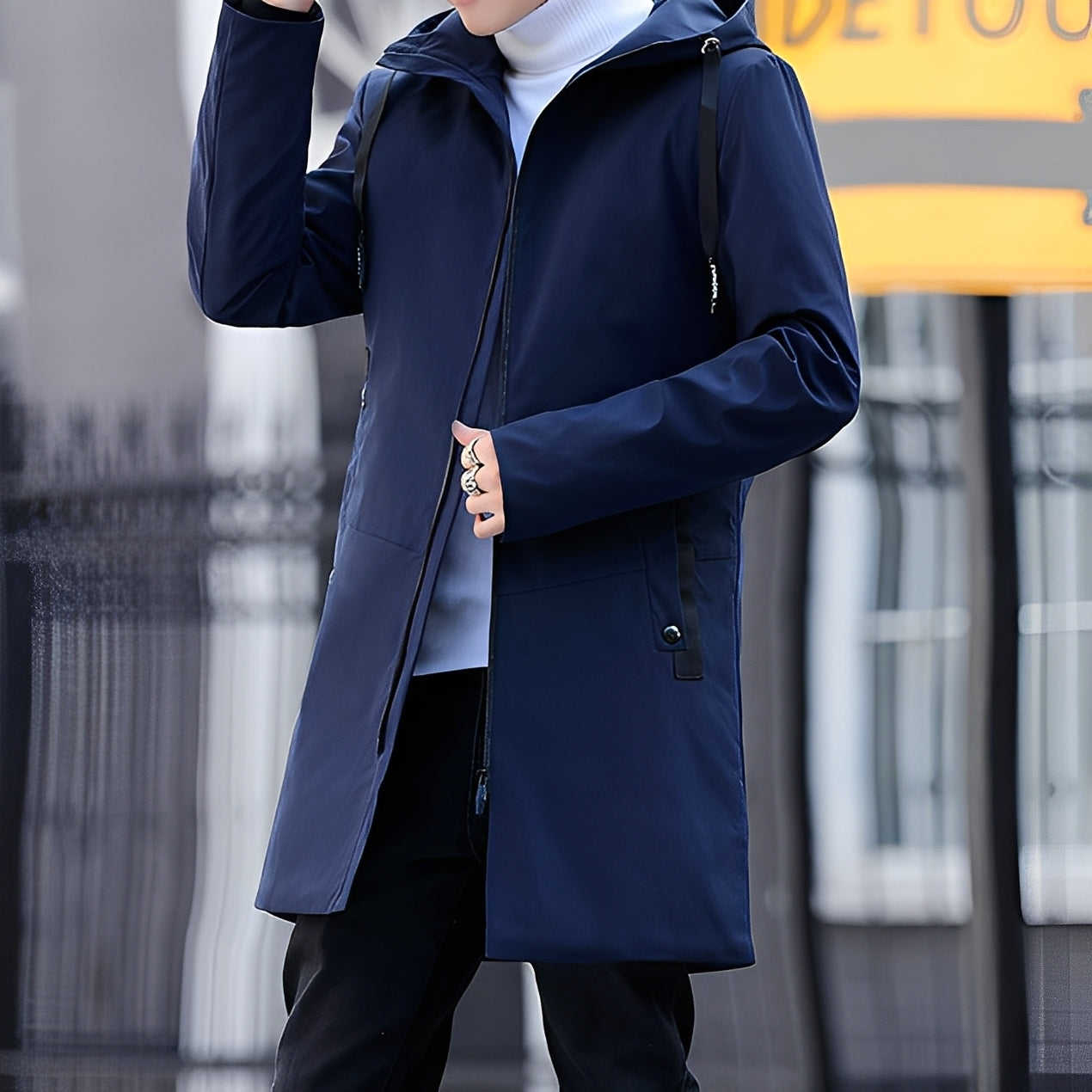 Lucas - Men's Casual, Thick, Waterproof Jacket with Hood