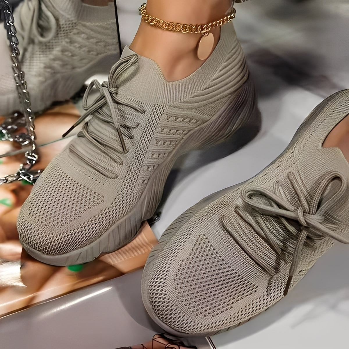 Eleanore - Women's Casual Shoes with Thick Rubber Soles