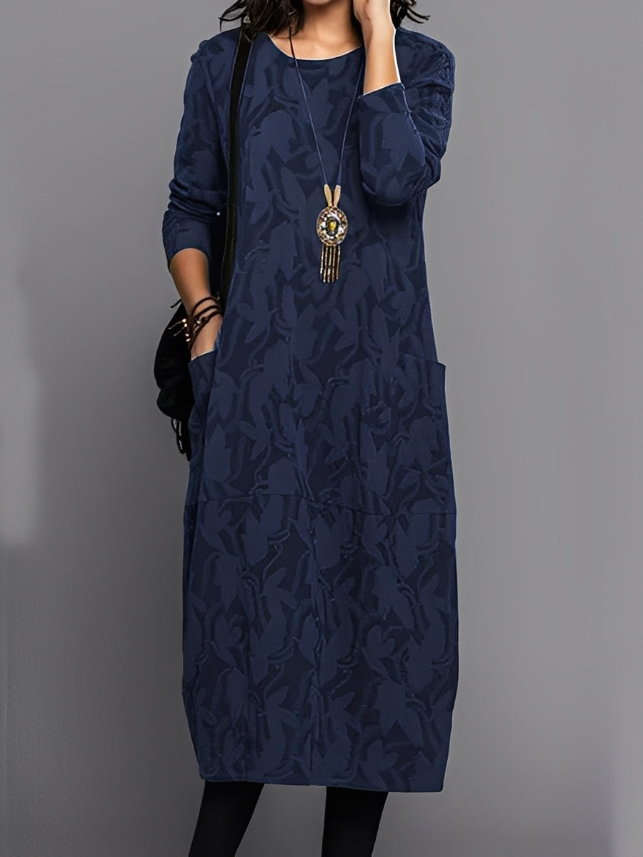 Kadence - Trendy Women's Long Sleeve Dress with Pattern