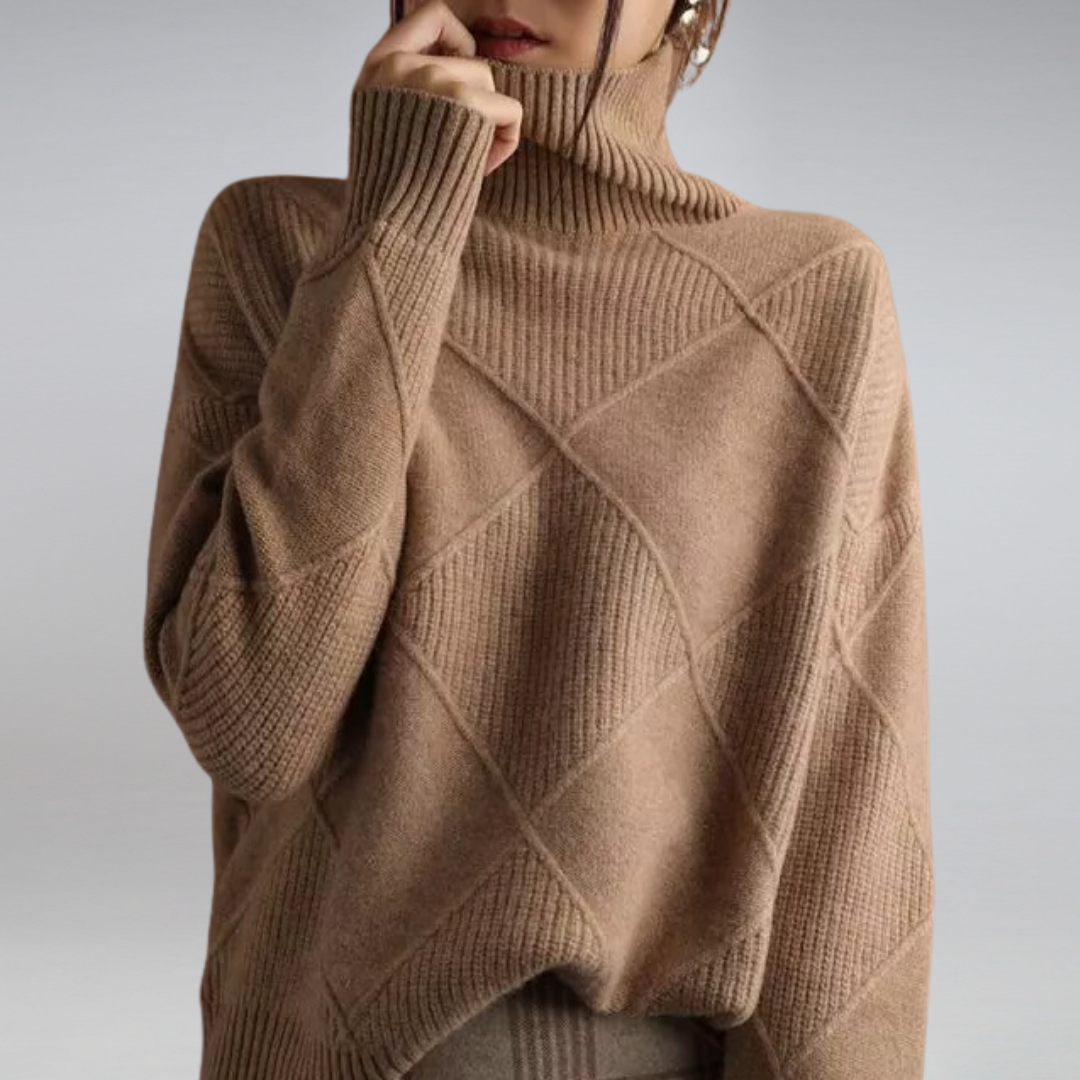 Camille – Women's Cashmere Turtleneck Sweater
