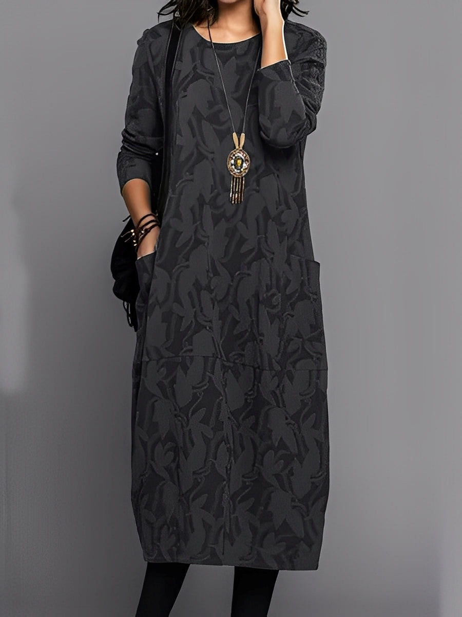 Kadence - Trendy Women's Long Sleeve Dress with Pattern