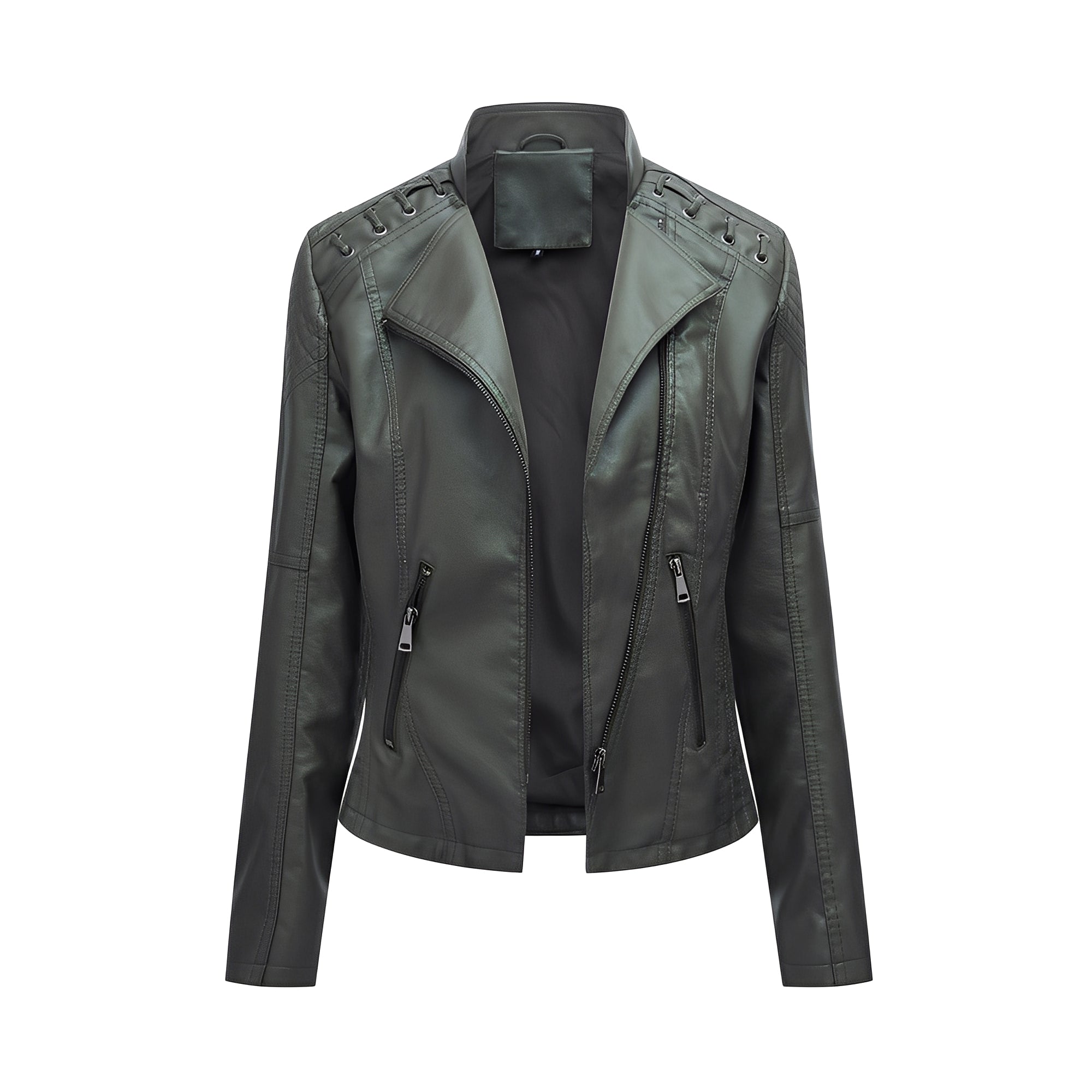 Narelle - Trendy, Sleek Short Leather Jacket for Women