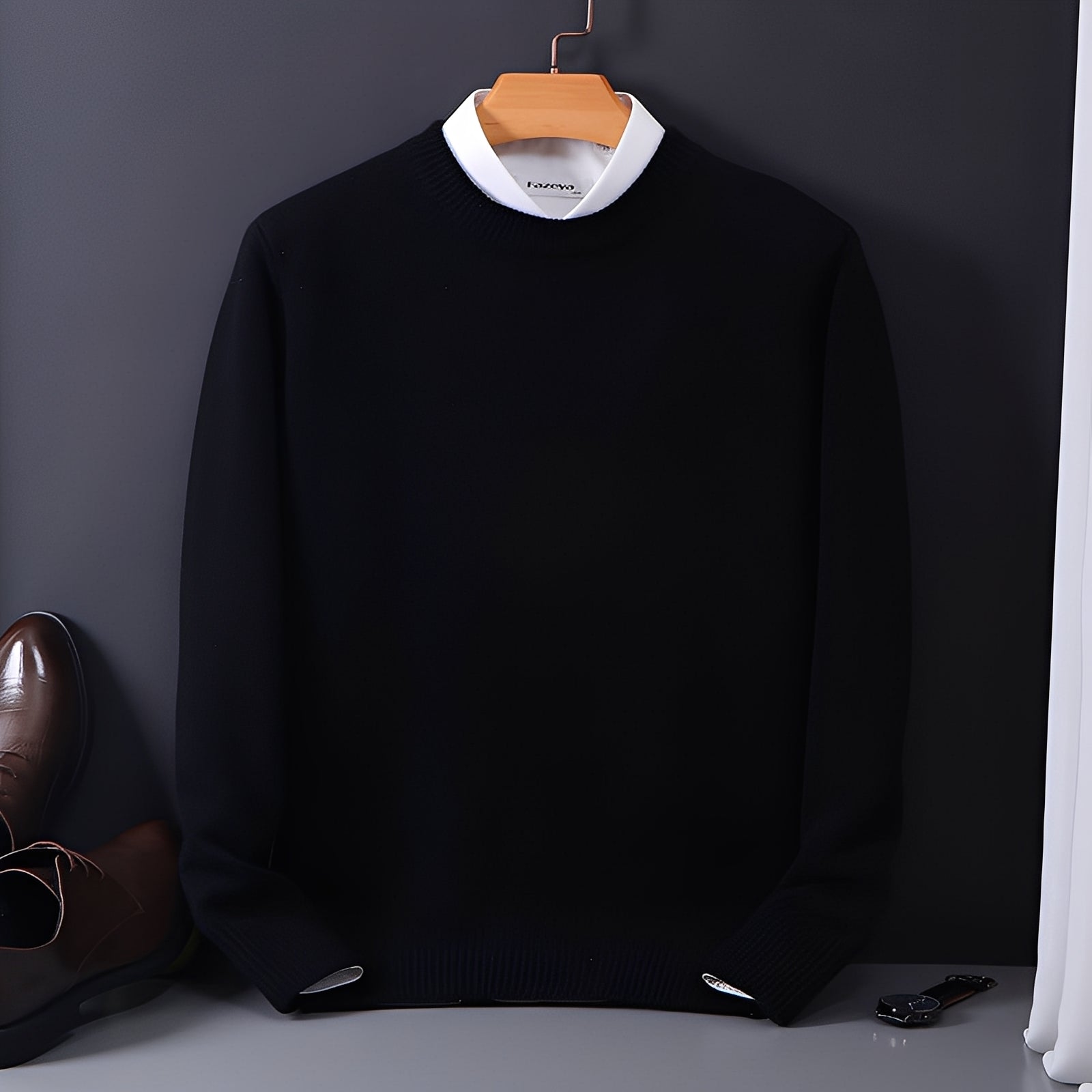 Esmund - Casual, loose-fitting cashmere sweater for men