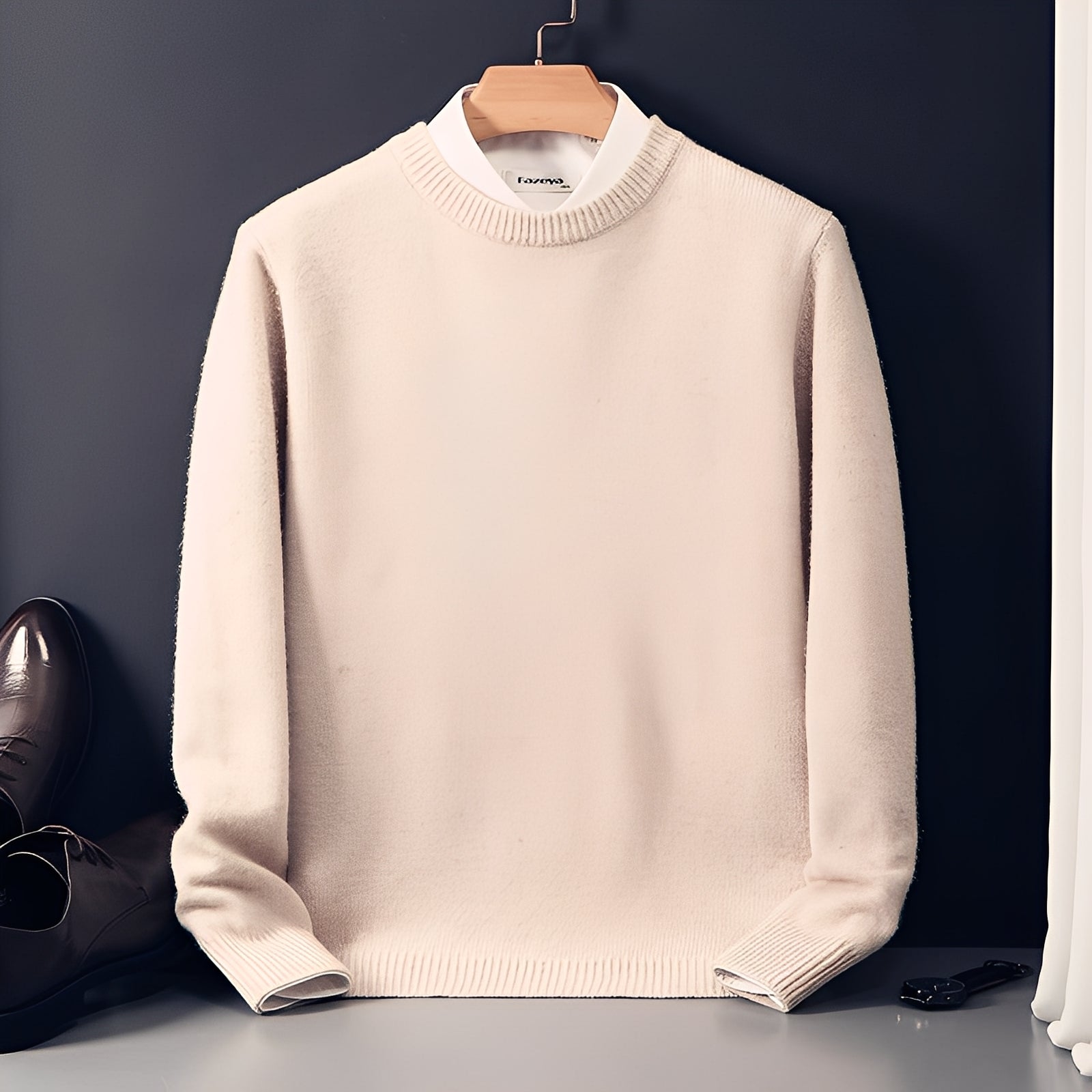 Esmund - Casual, loose-fitting cashmere sweater for men