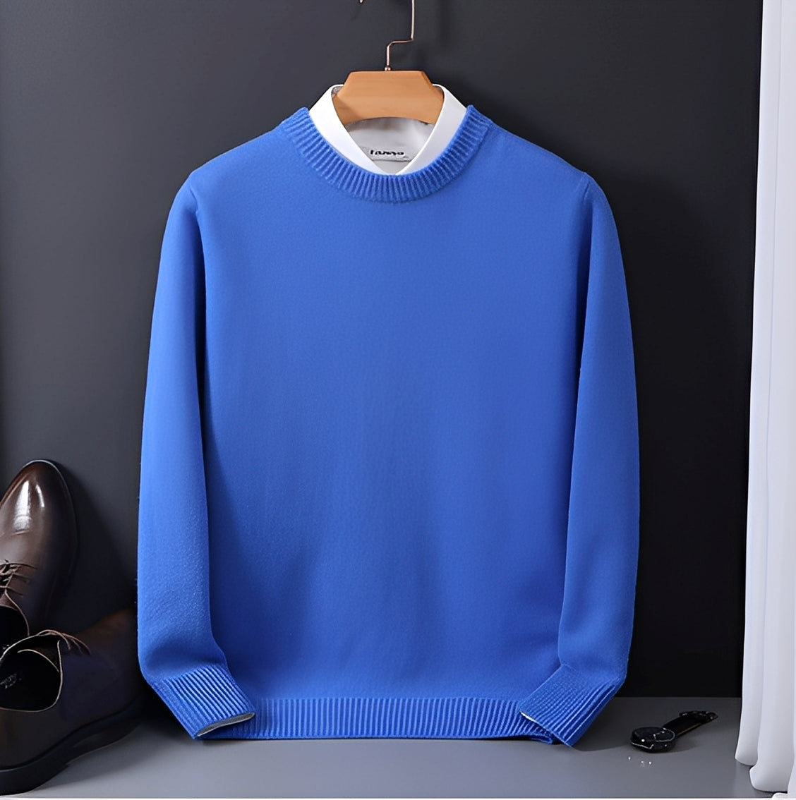 Esmund - Casual, loose-fitting cashmere sweater for men