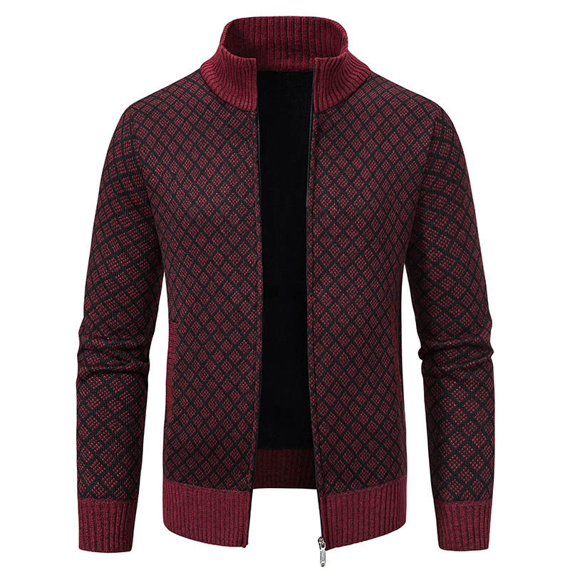 Gerald - Trendy Checkered Men's Jacket with Zipper