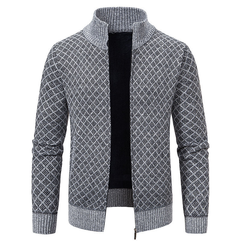 Gerald - Trendy Checkered Men's Jacket with Zipper