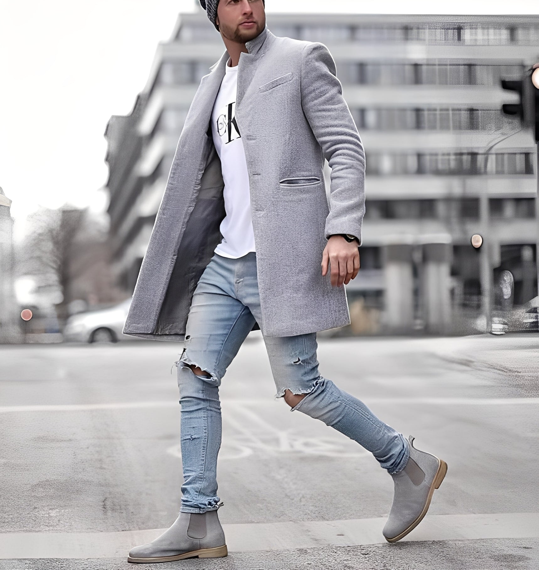 Cordell - Men's Casual Long Wool Coat