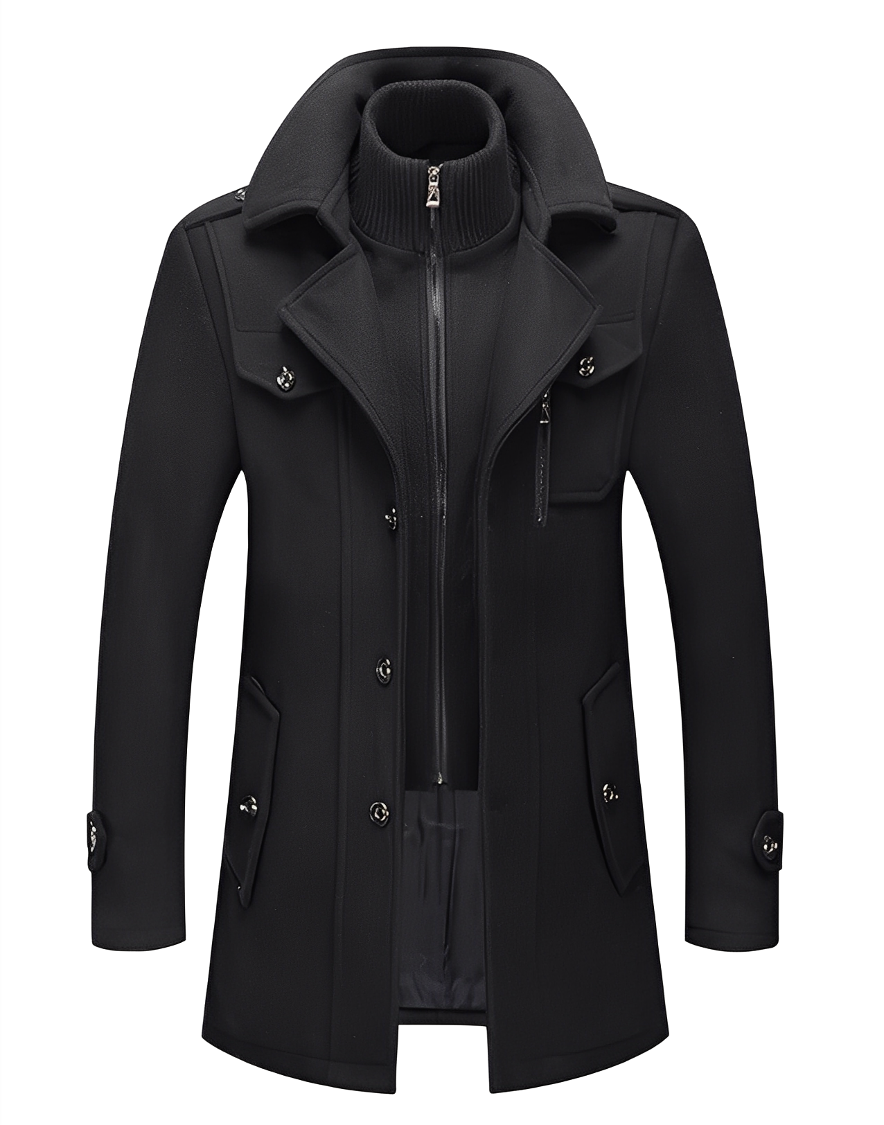 Gareth - Stylish double-layer men's trench coat