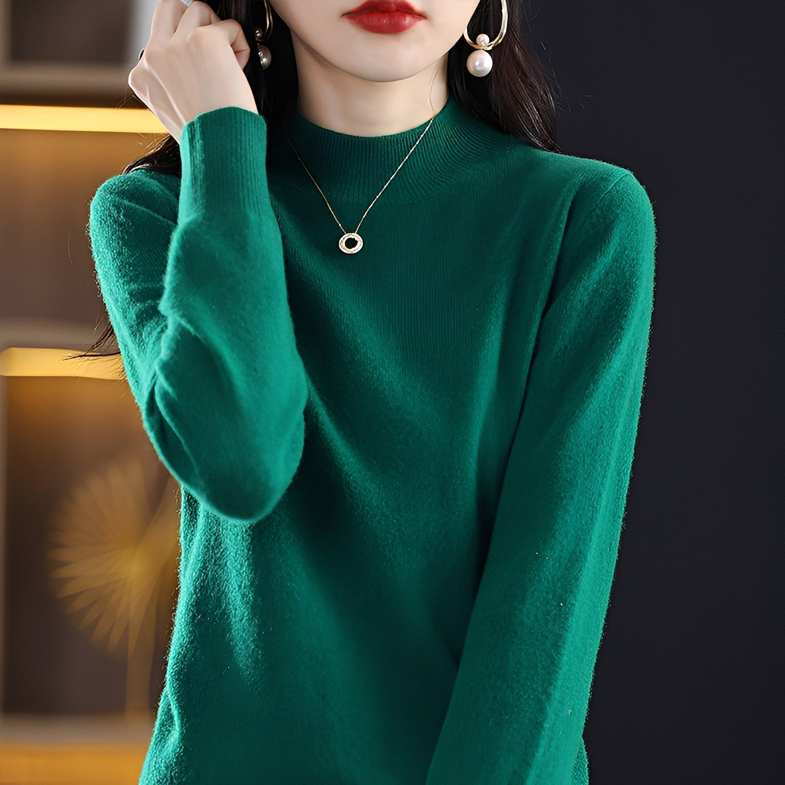 Natille - Women's Relaxed Cashmere Wool Sweater