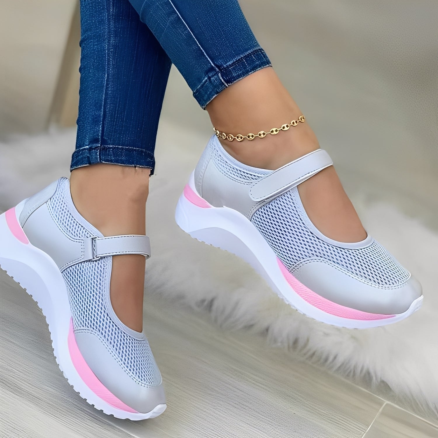 Nichola - Trendy Mesh Strap Sandals for Ladies