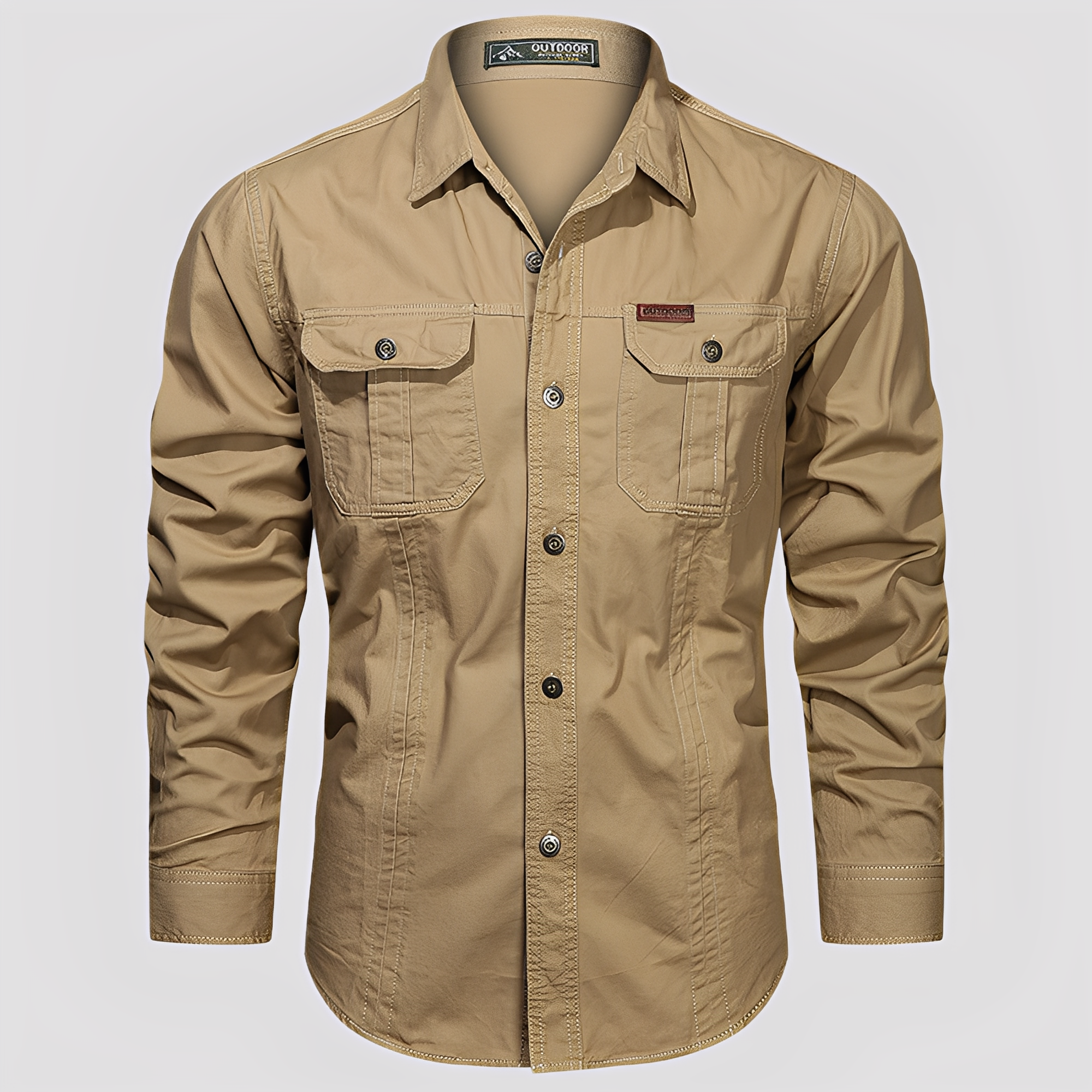 Ranulph - Men's Casual Long-Sleeve Cargo Shirt