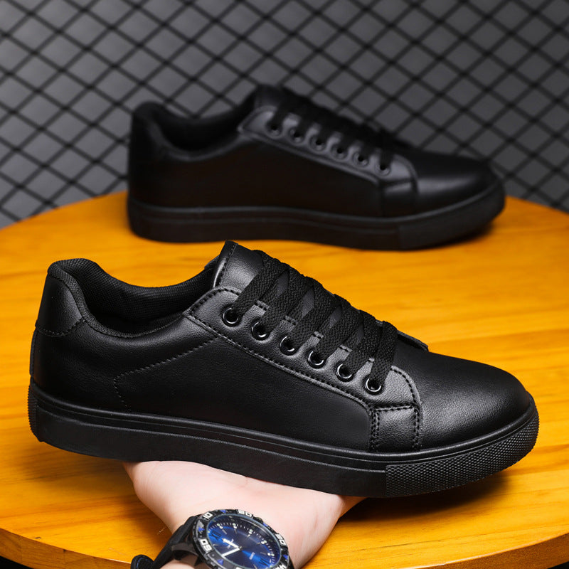 Nicholas - Men's Casual, Plain Leather Sneakers