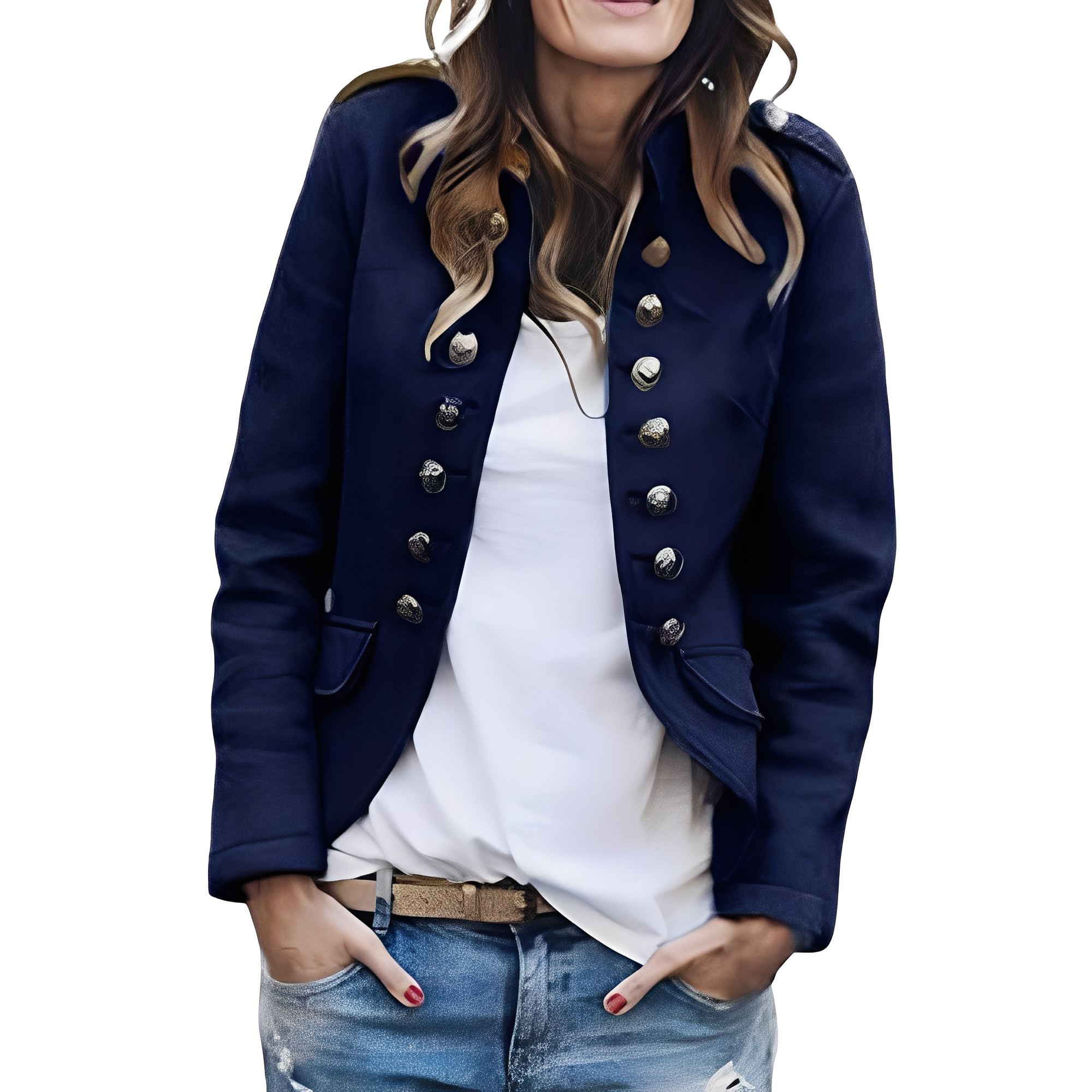 Rhoda - Stylish Blazer with Stand-up Collar for Women