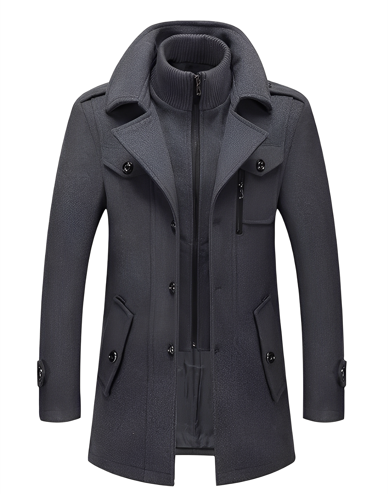 Gareth - Stylish double-layer men's trench coat