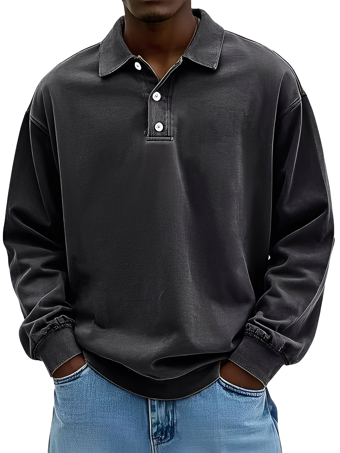 Clayton - Classic Long-Sleeve Polo Shirt for Men