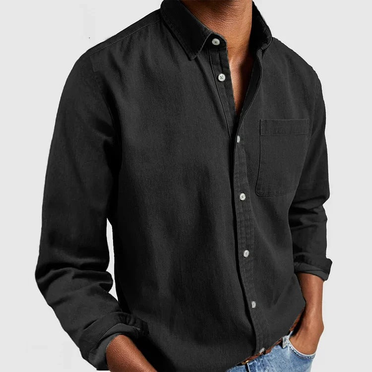 Maxime - Casual Denim Shirt Soft Blend