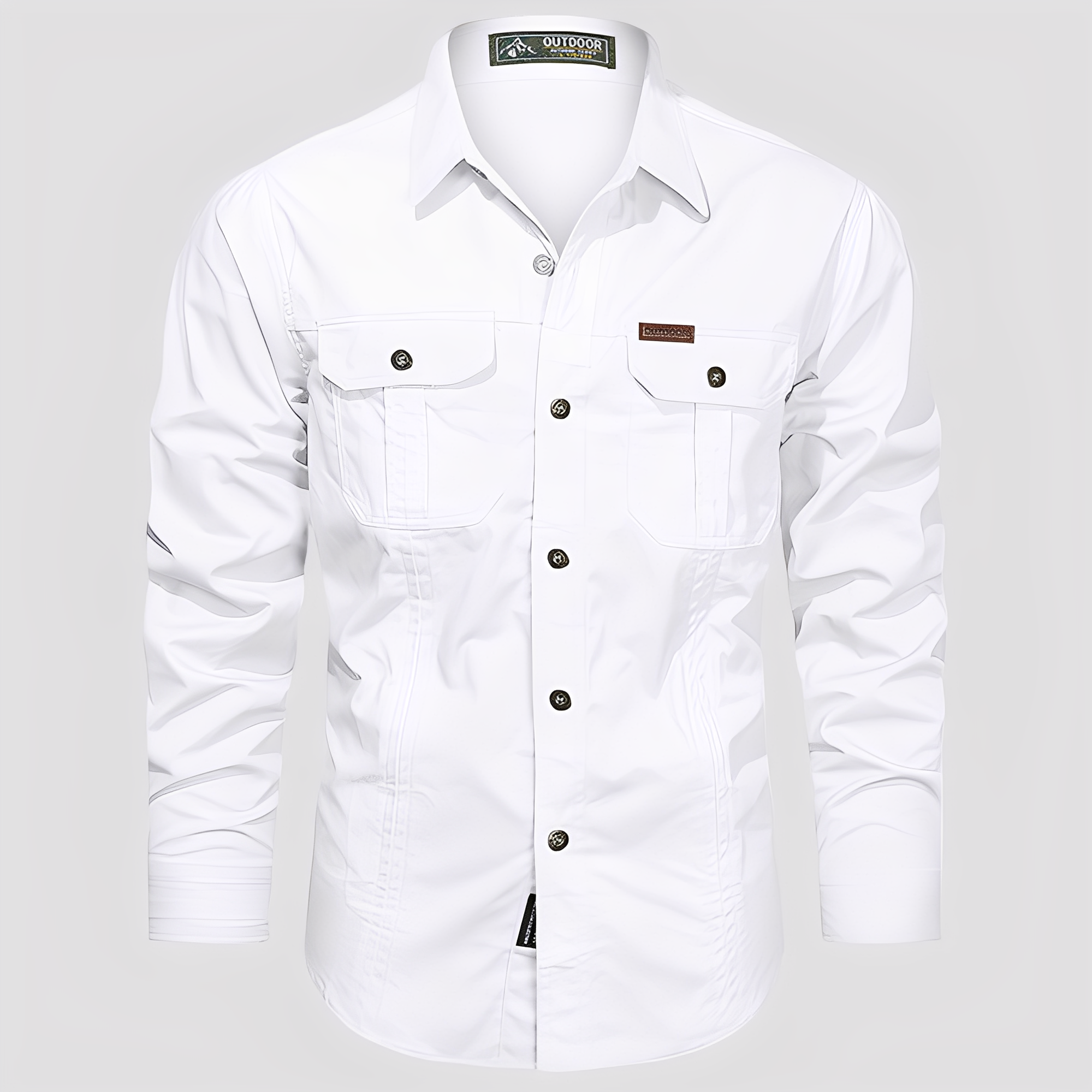 Ranulph - Men's Casual Long-Sleeve Cargo Shirt