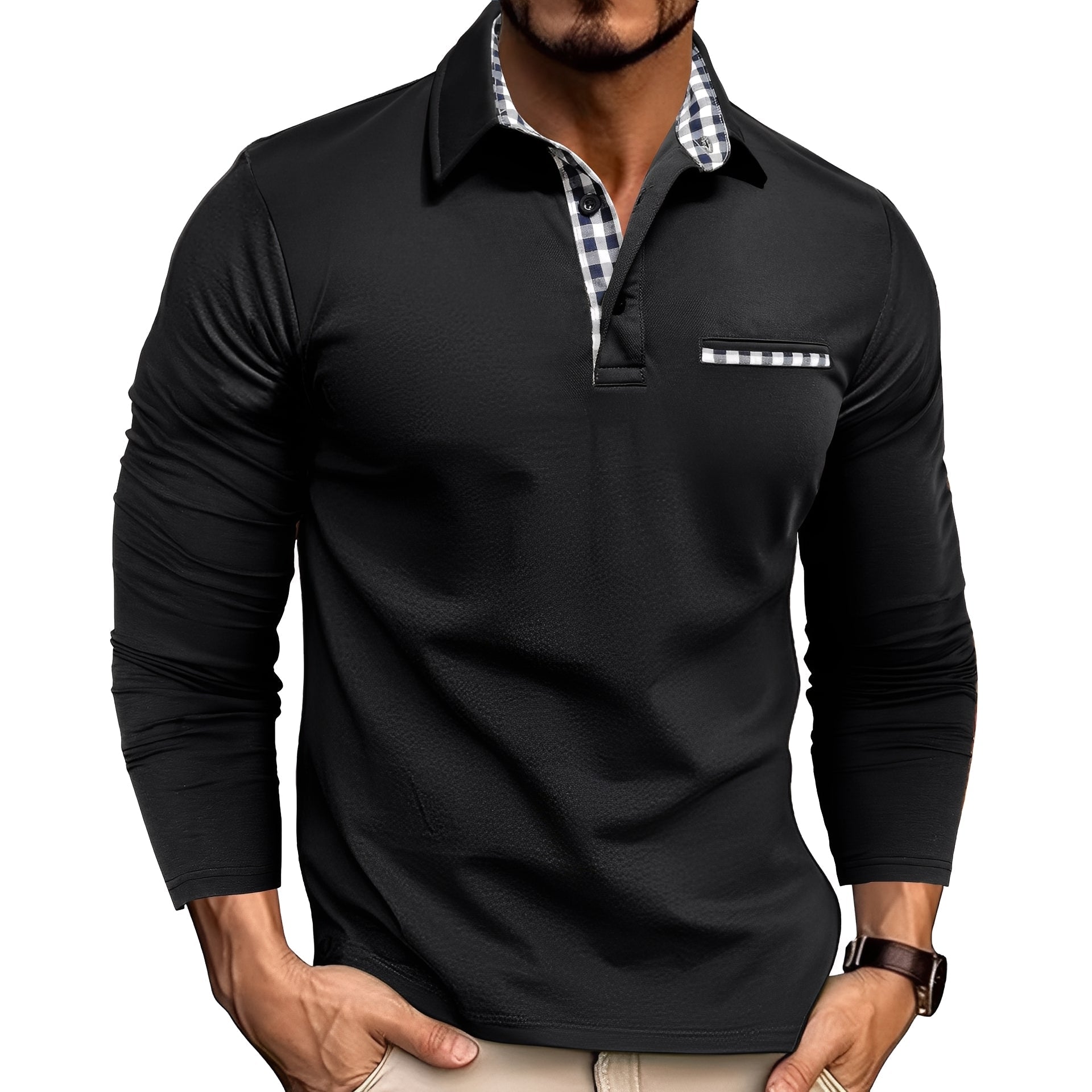 Jerome - Casual Polo Shirt with Long Sleeves for Men