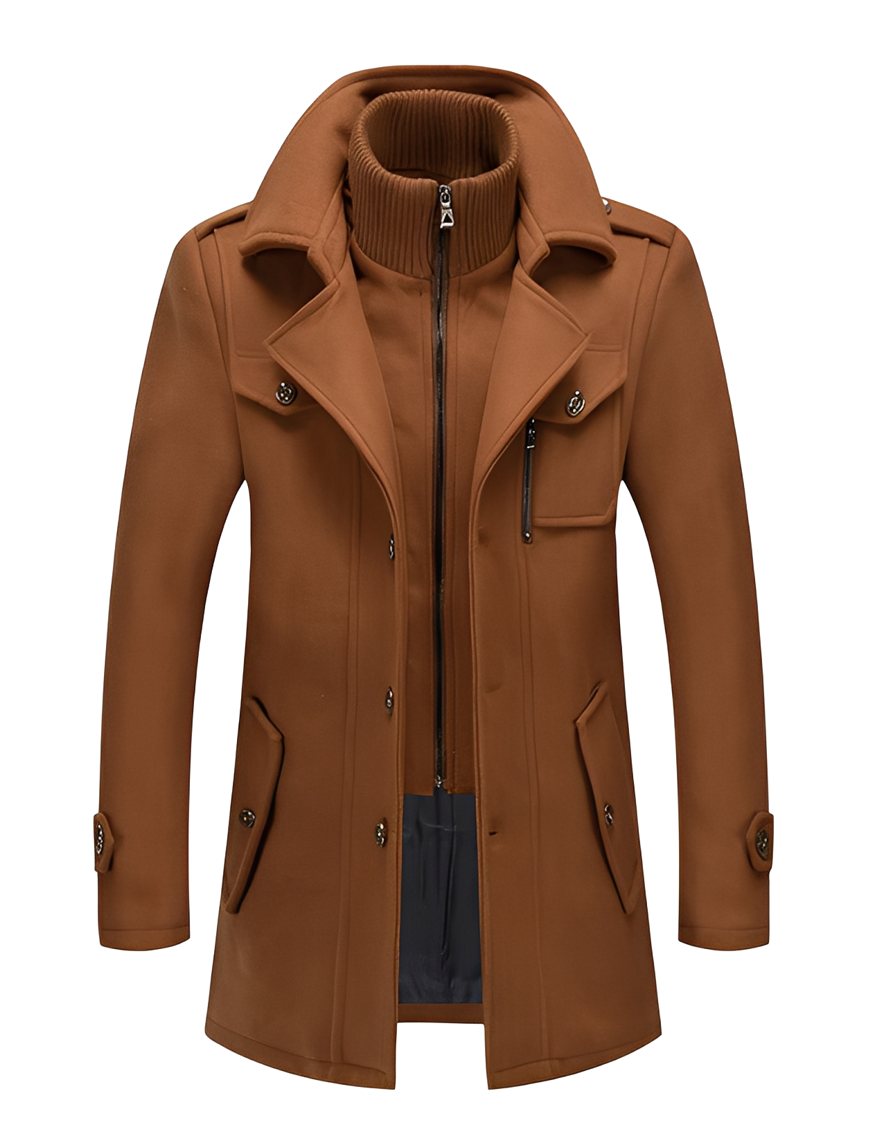 Gareth - Stylish double-layer men's trench coat
