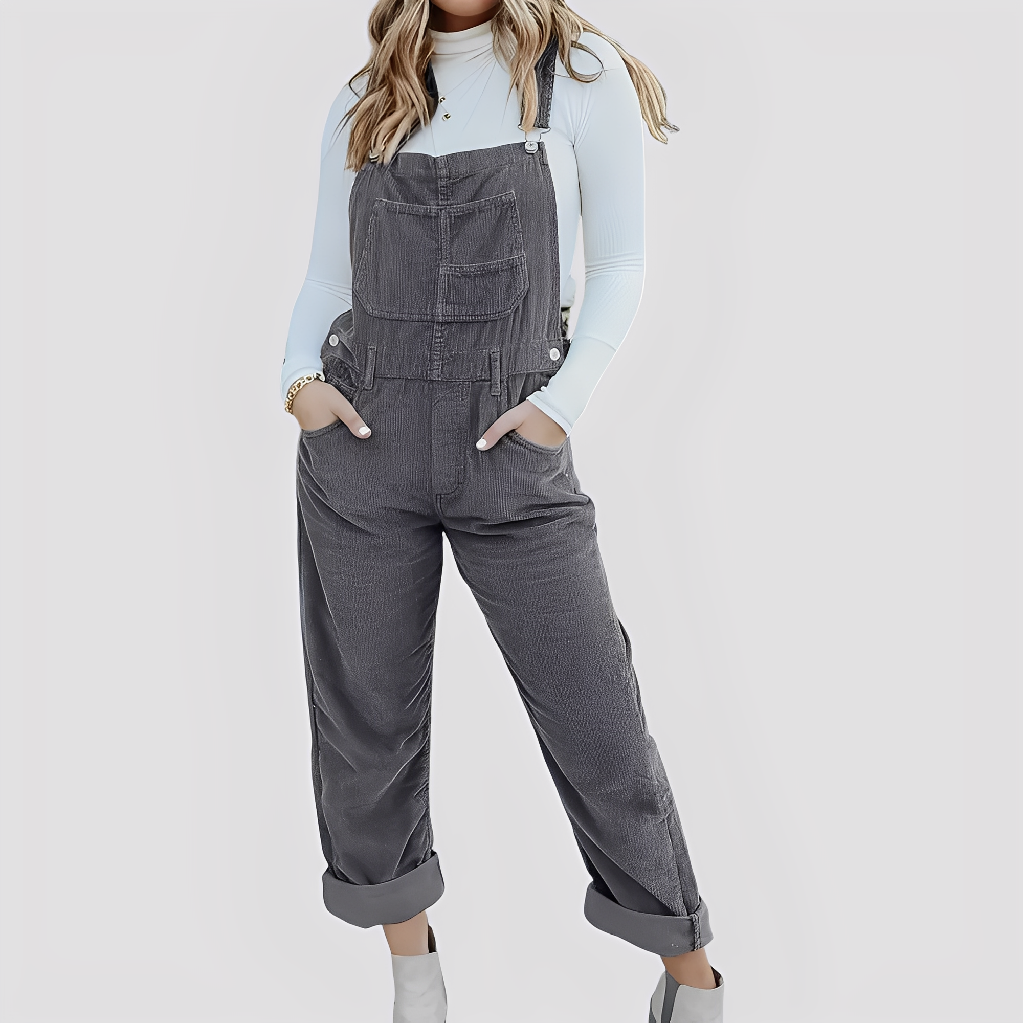 Mildred - Timeless, relaxed denim overalls for women