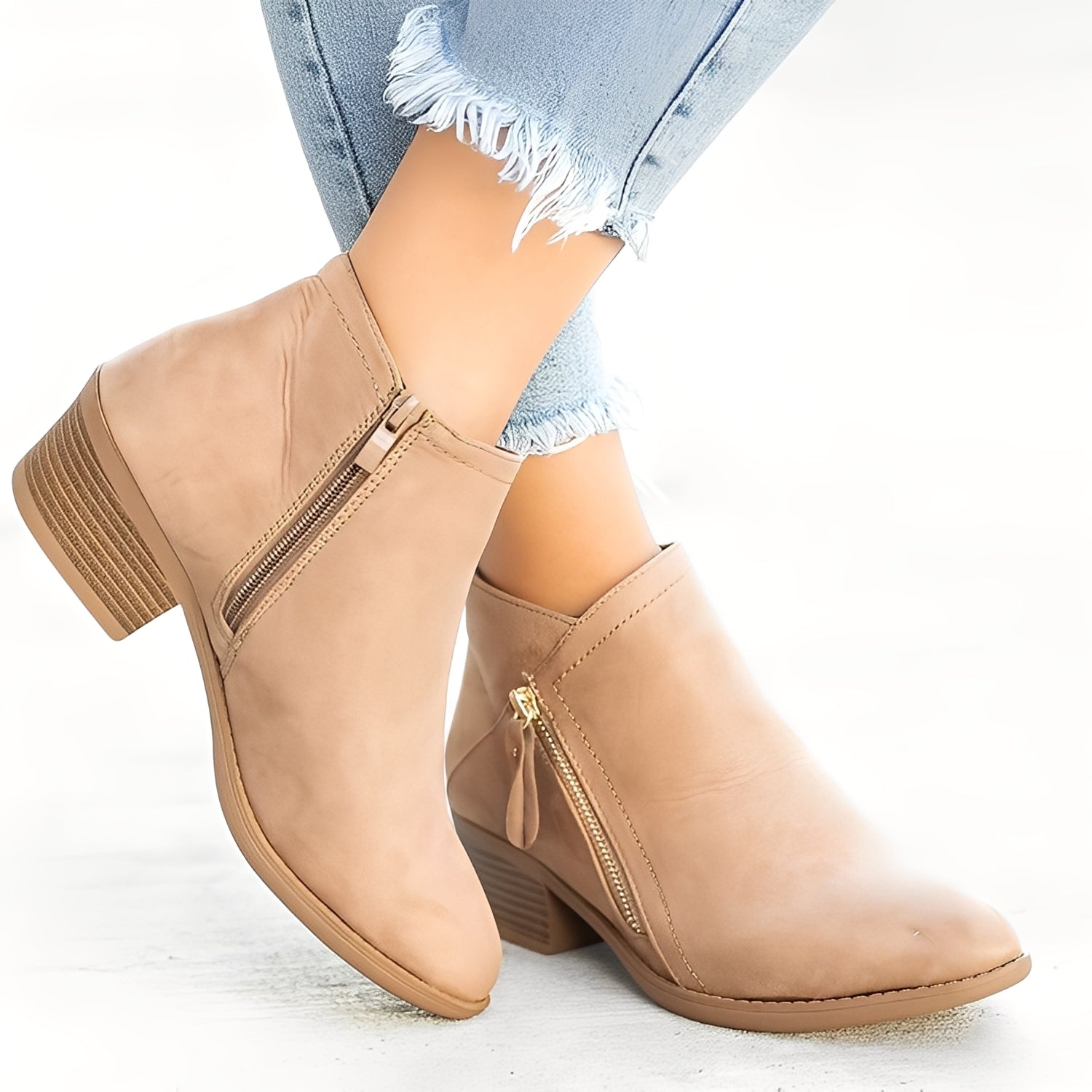 Mirabelle - Trendy Women's Ankle Boots with Zipper