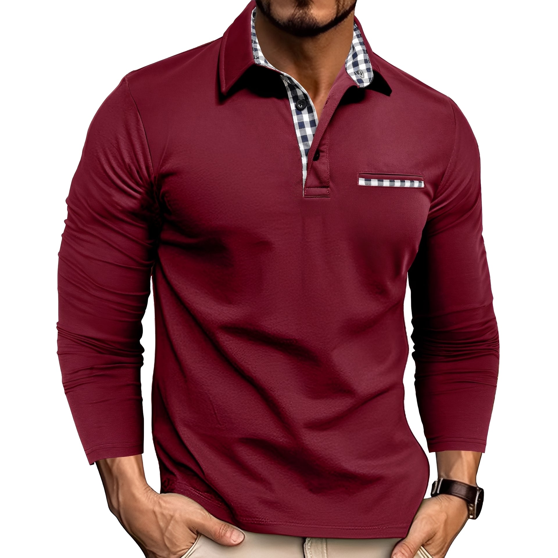 Jerome - Casual Polo Shirt with Long Sleeves for Men