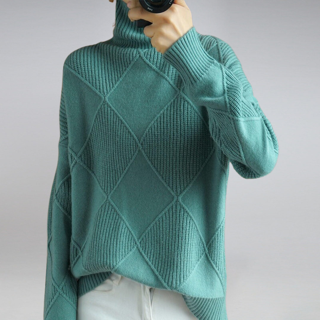 Camille – Women's Cashmere Turtleneck Sweater