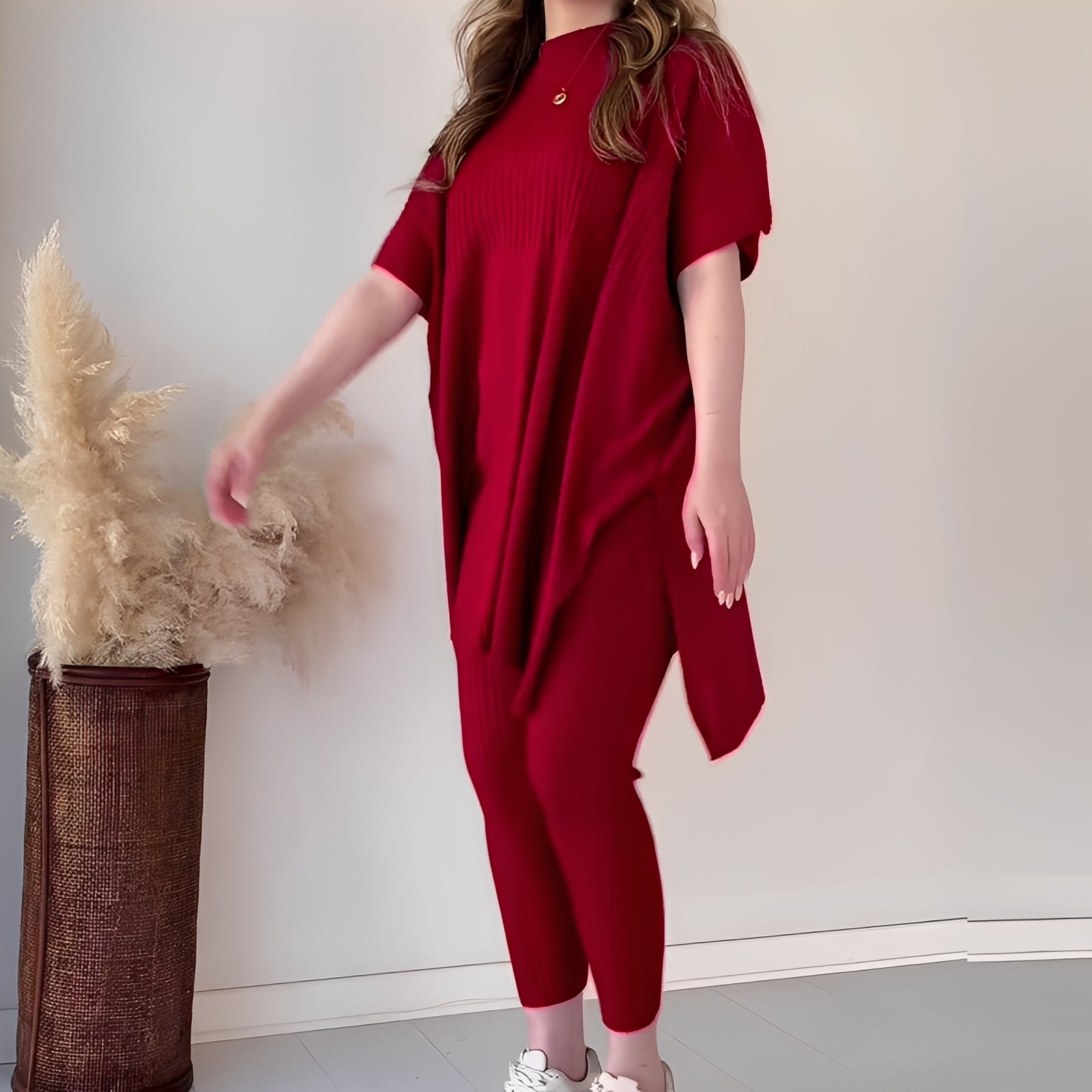 Roxanna - Relaxed, loose two-piece knit outfit for women