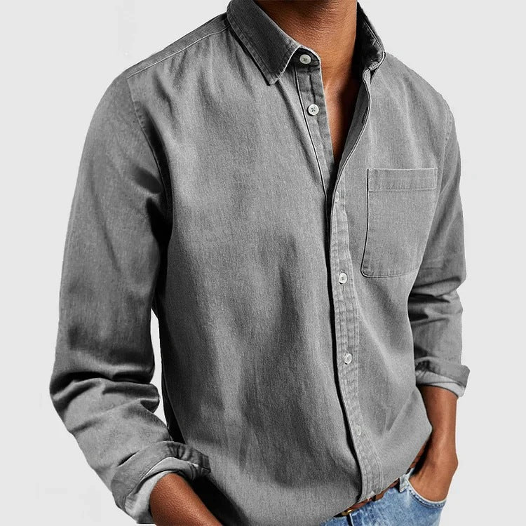 Maxime - Casual Denim Shirt Soft Blend