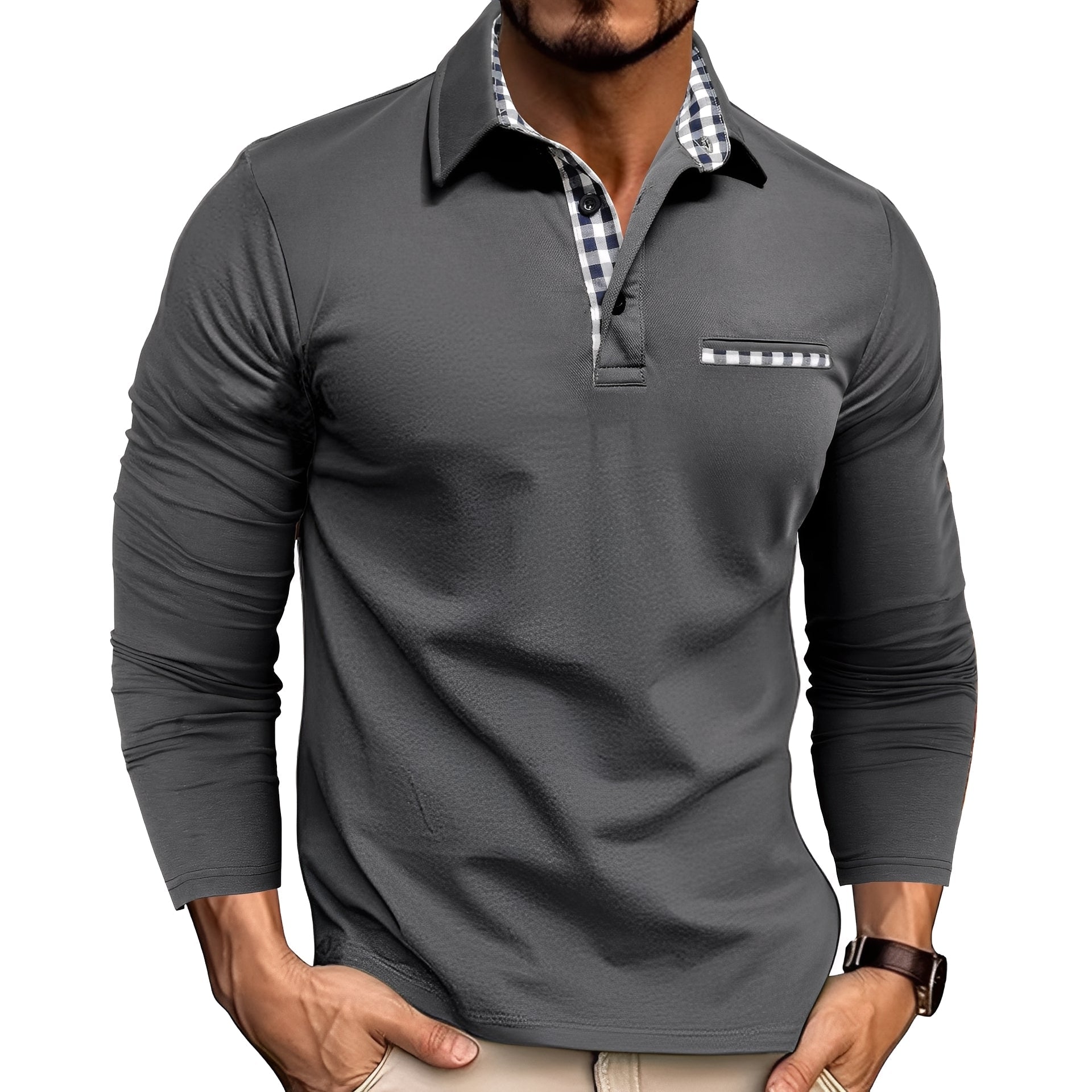 Jerome - Casual Polo Shirt with Long Sleeves for Men
