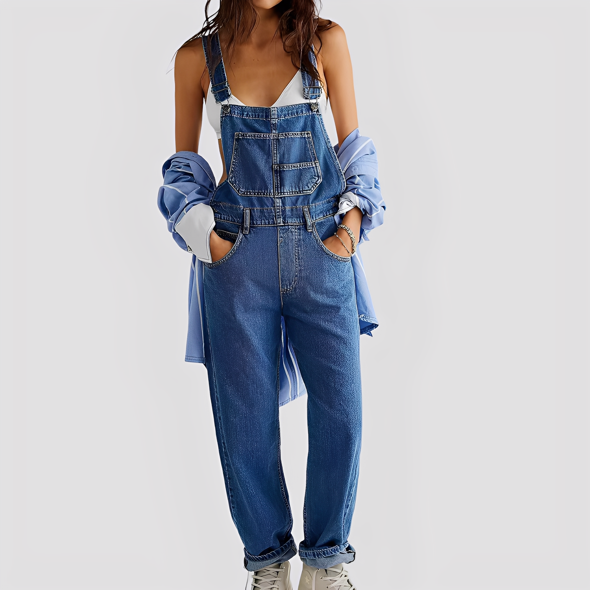 Mildred - Timeless, relaxed denim overalls for women