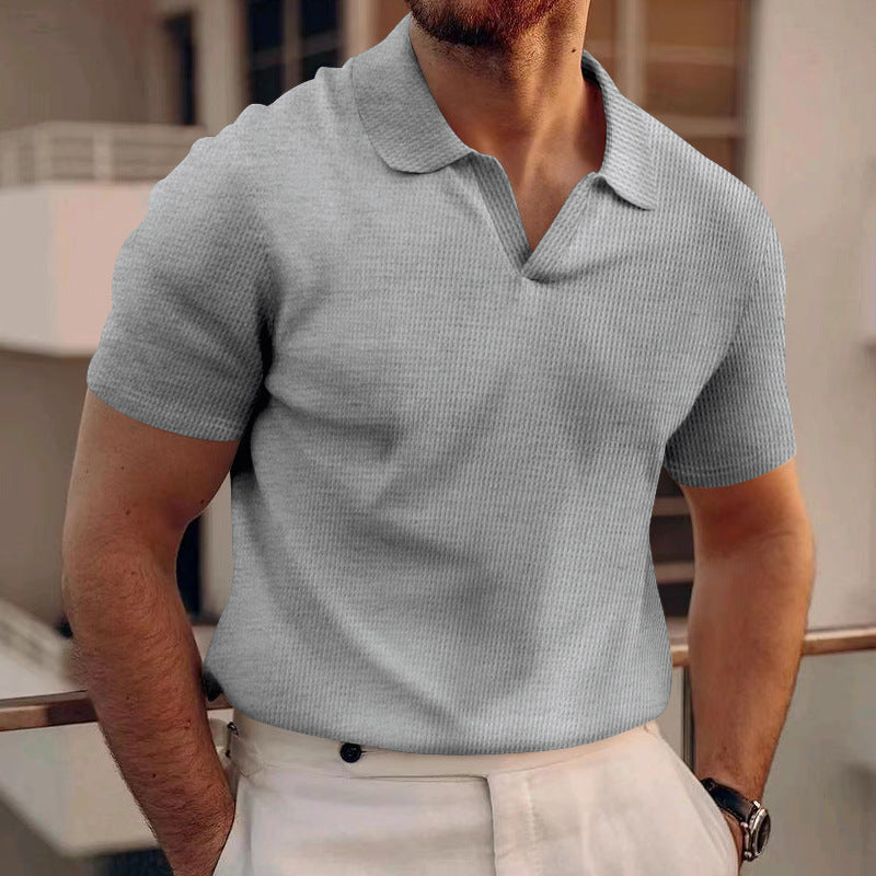 David - Men's Easygoing Waffle Polo Shirt