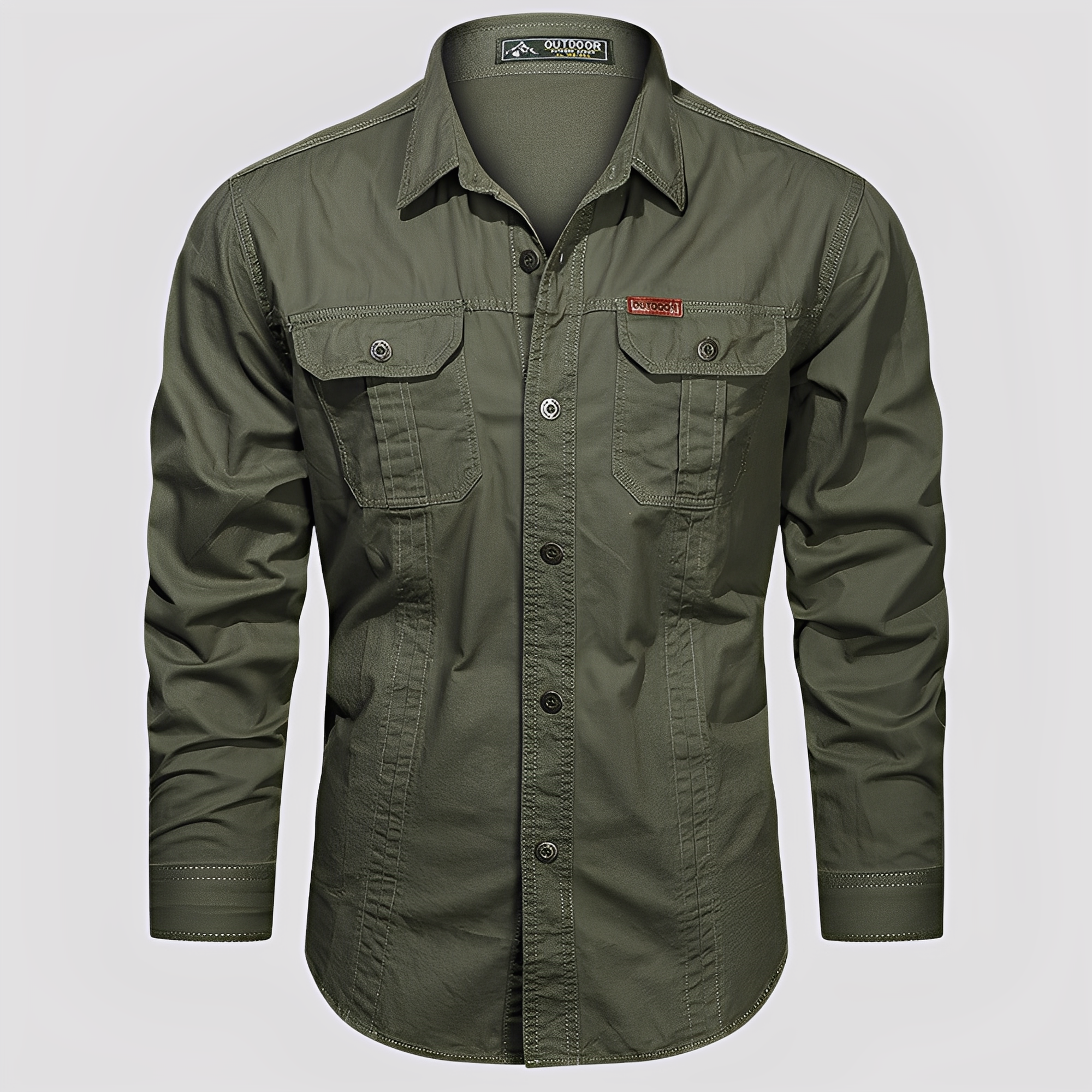 Ranulph - Men's Casual Long-Sleeve Cargo Shirt