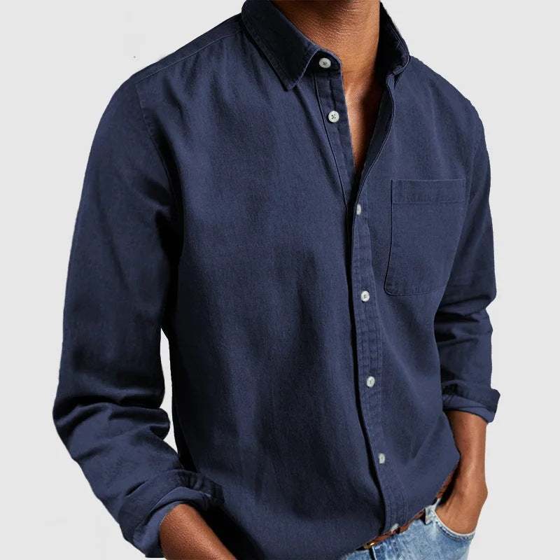 Maxime - Casual Denim Shirt Soft Blend