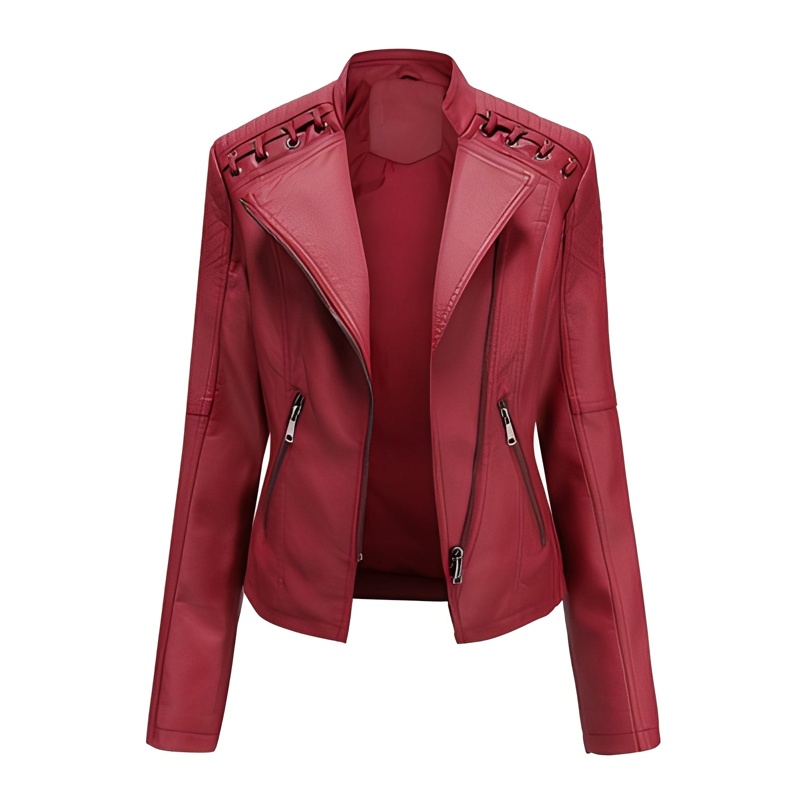 Narelle - Trendy, Sleek Short Leather Jacket for Women