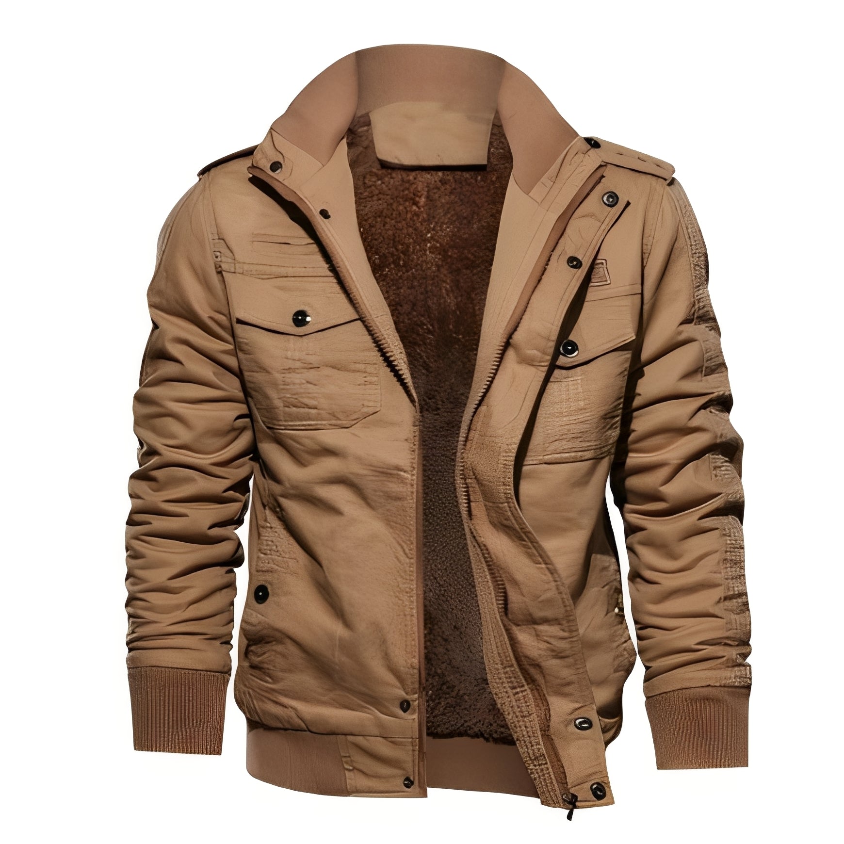 Gary - Men's Trendy Fleece Jacket with Pockets