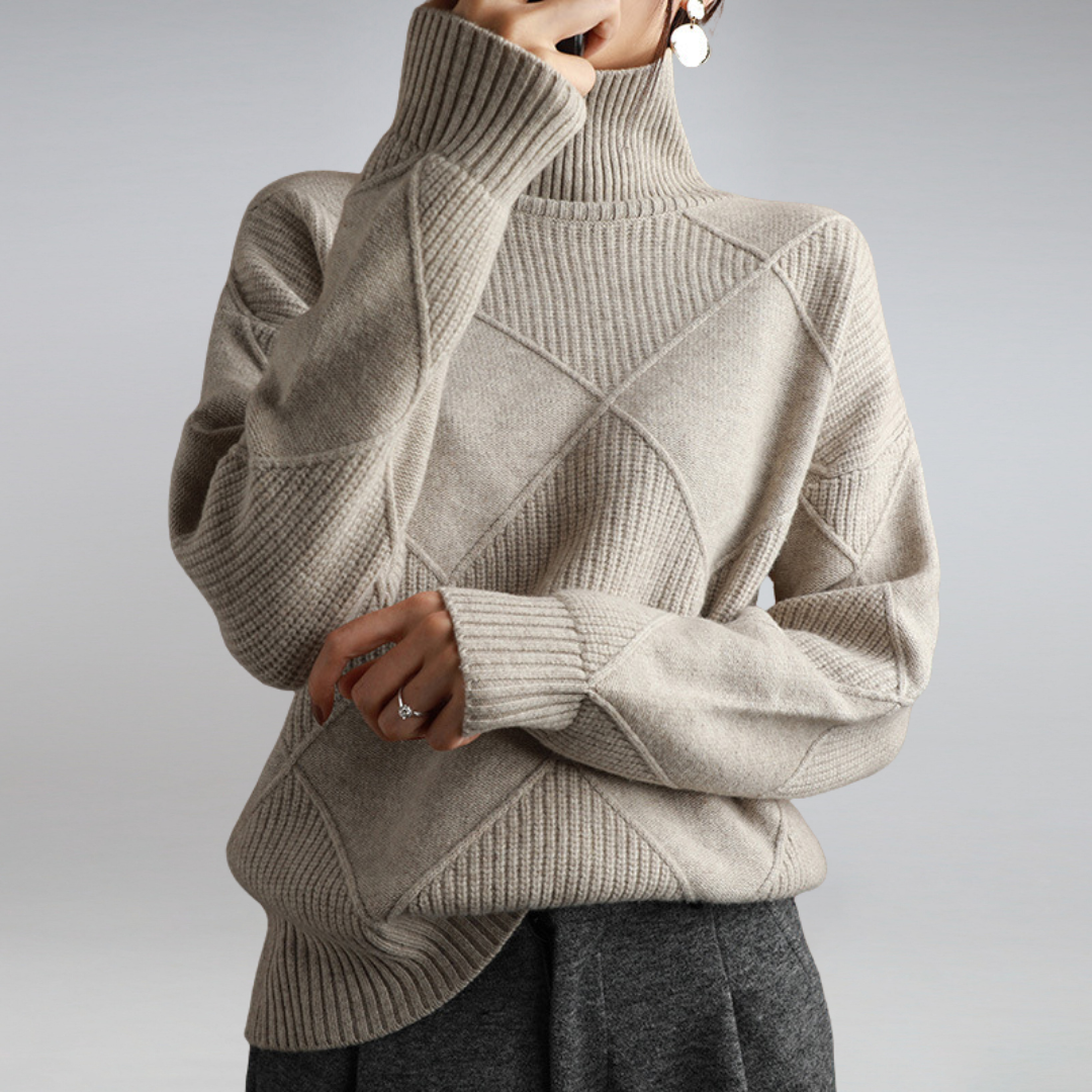Camille – Women's Cashmere Turtleneck Sweater