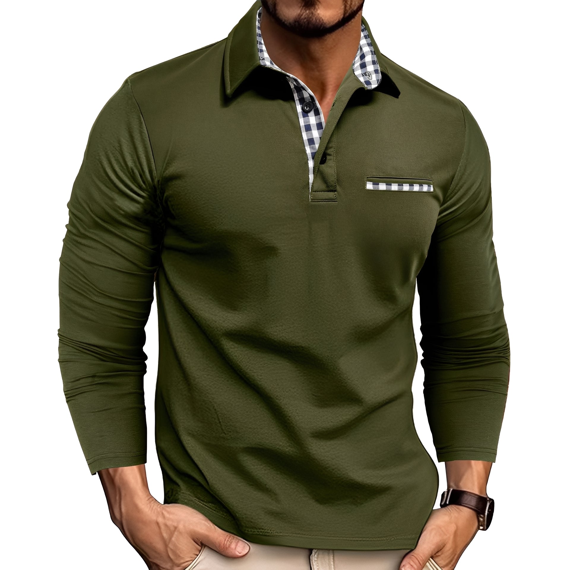 Jerome - Casual Polo Shirt with Long Sleeves for Men