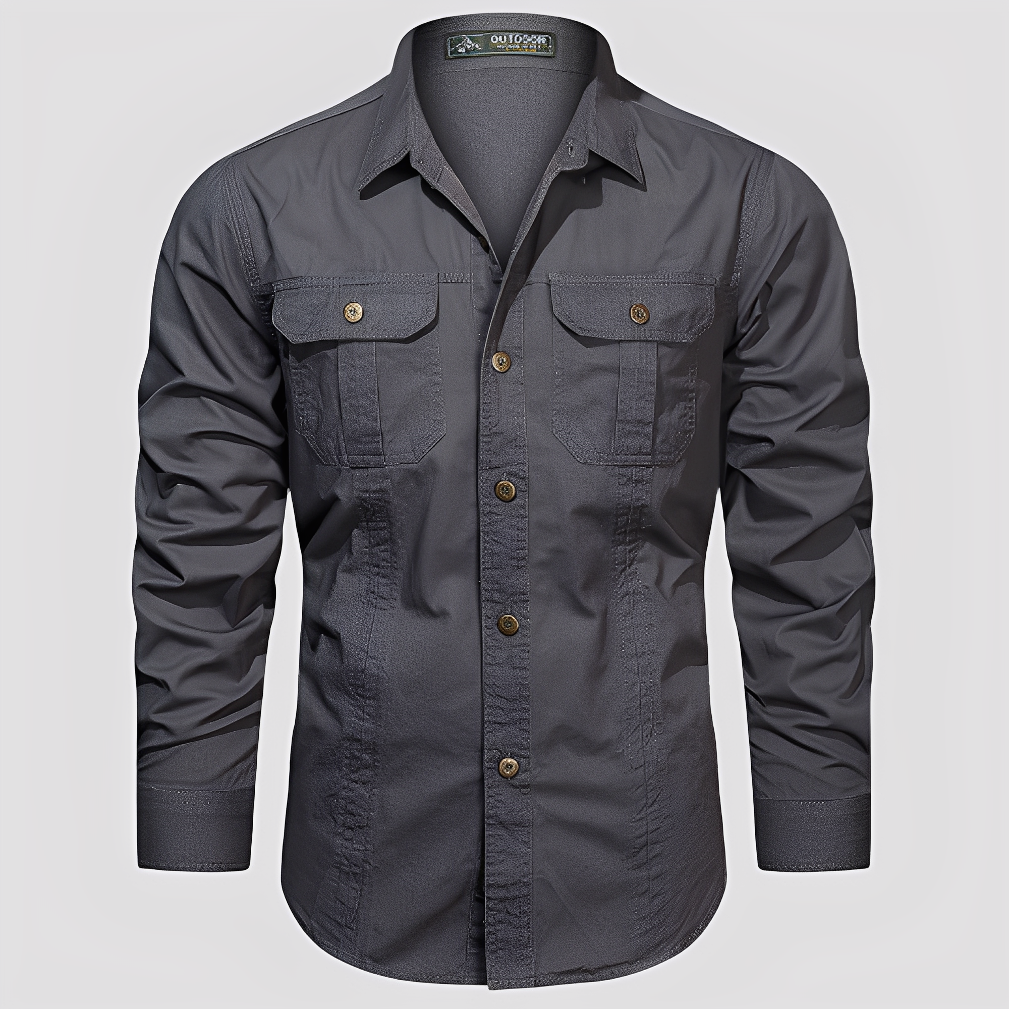 Ranulph - Men's Casual Long-Sleeve Cargo Shirt