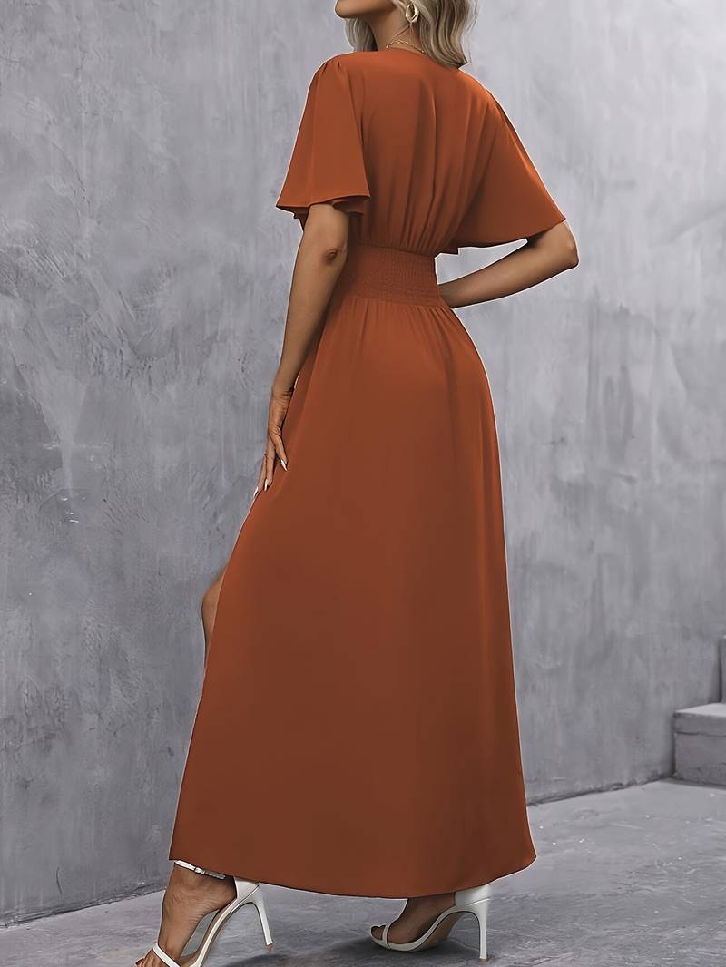 Juliette – Dress with Ruffle Collar and Pleated Waist for Women