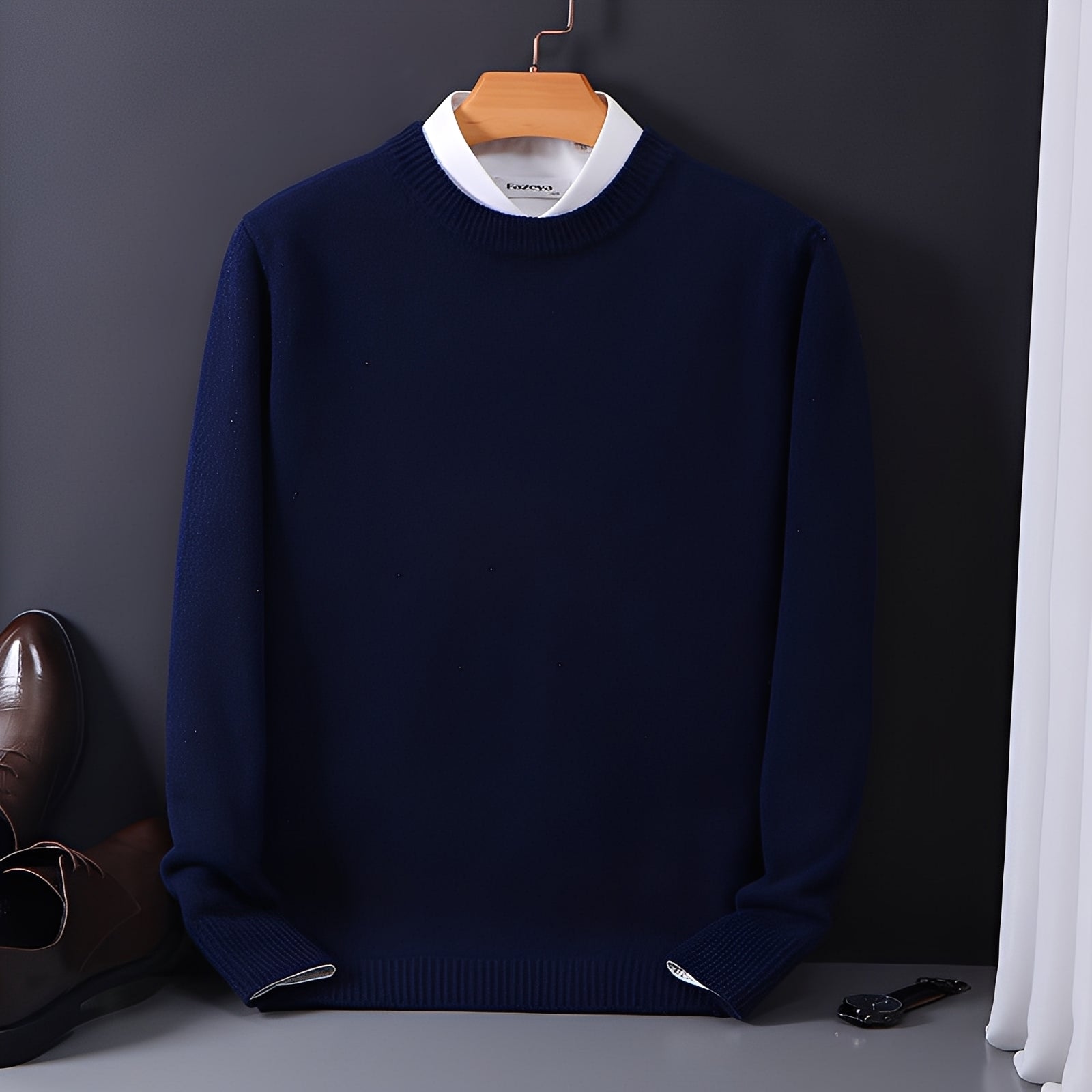 Esmund - Casual, loose-fitting cashmere sweater for men
