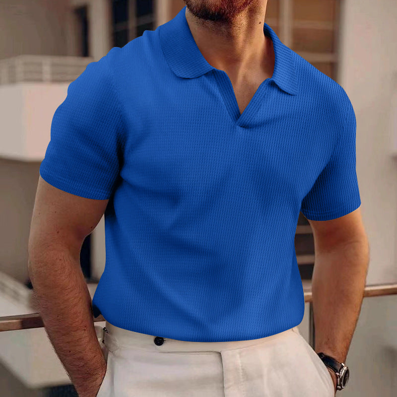 David - Men's Easygoing Waffle Polo Shirt