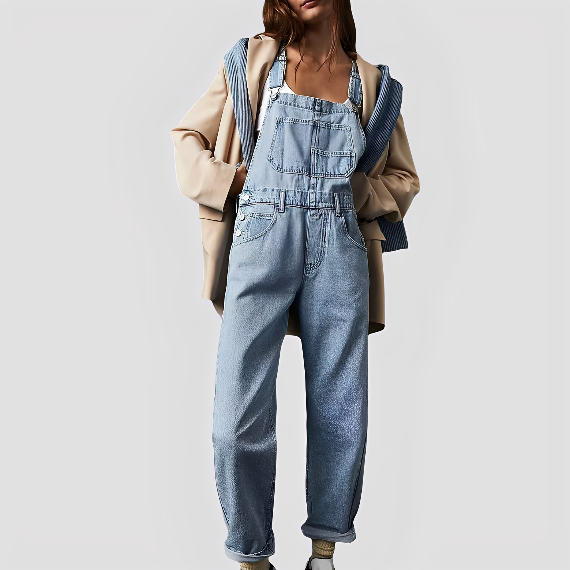 Mildred - Timeless, relaxed denim overalls for women