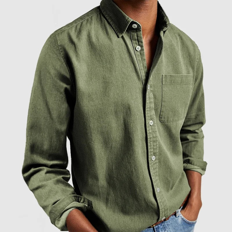Maxime - Casual Denim Shirt Soft Blend