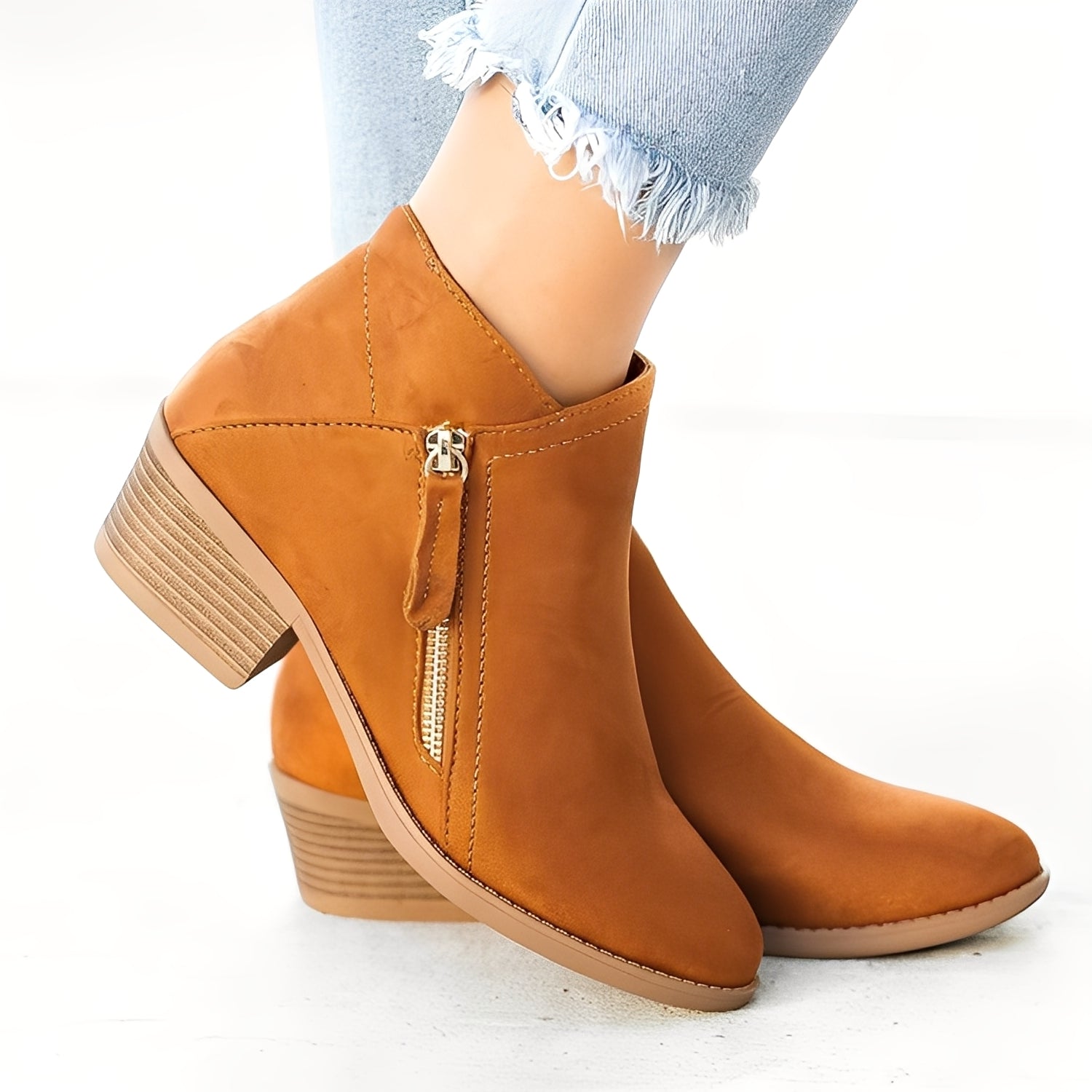 Mirabelle - Trendy Women's Ankle Boots with Zipper