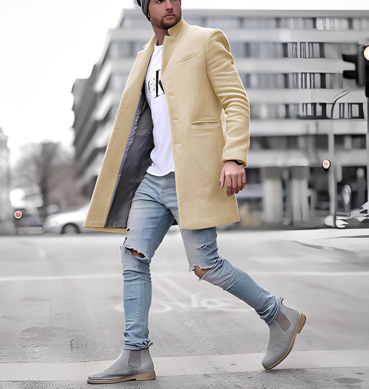 Cordell - Men's Casual Long Wool Coat