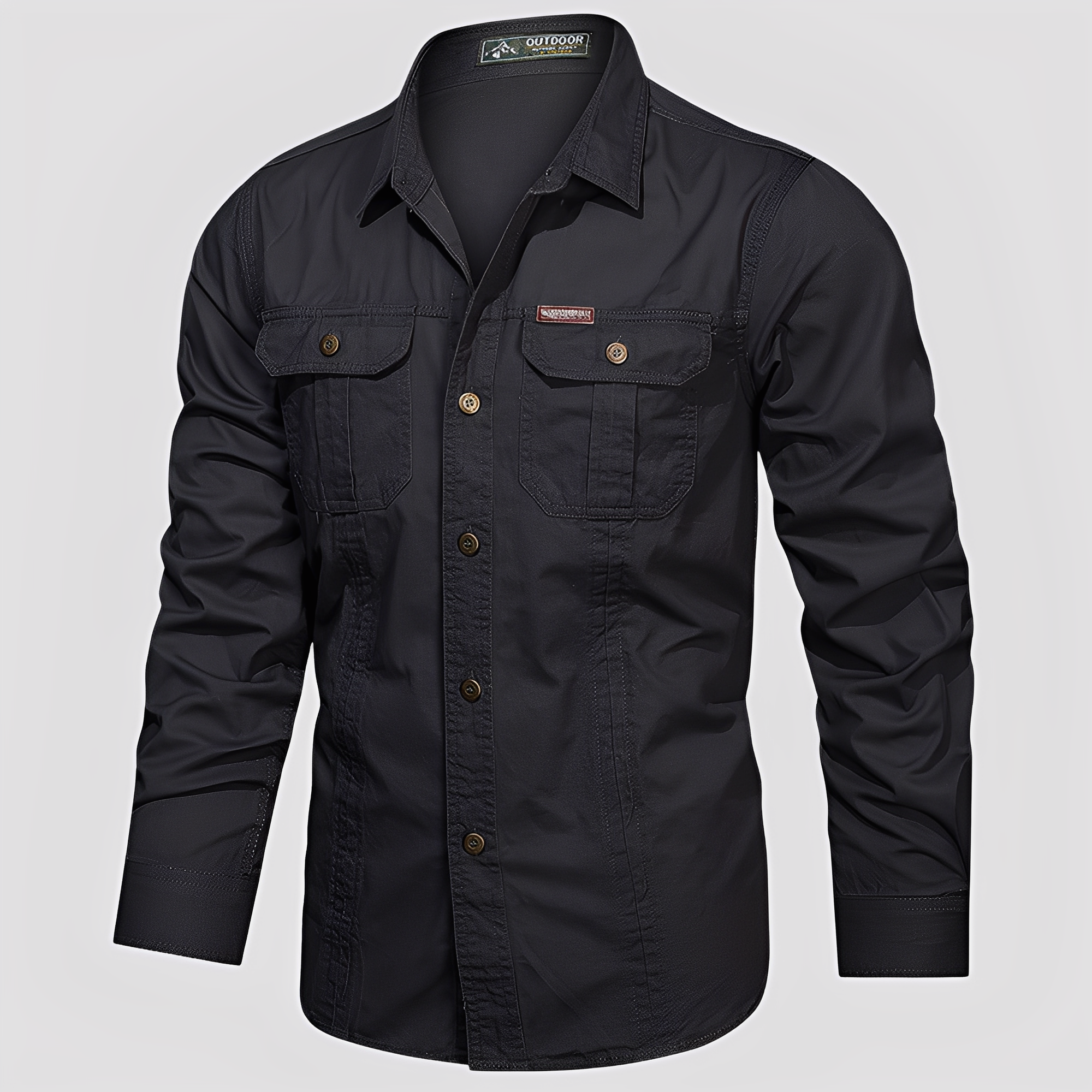 Ranulph - Men's Casual Long-Sleeve Cargo Shirt