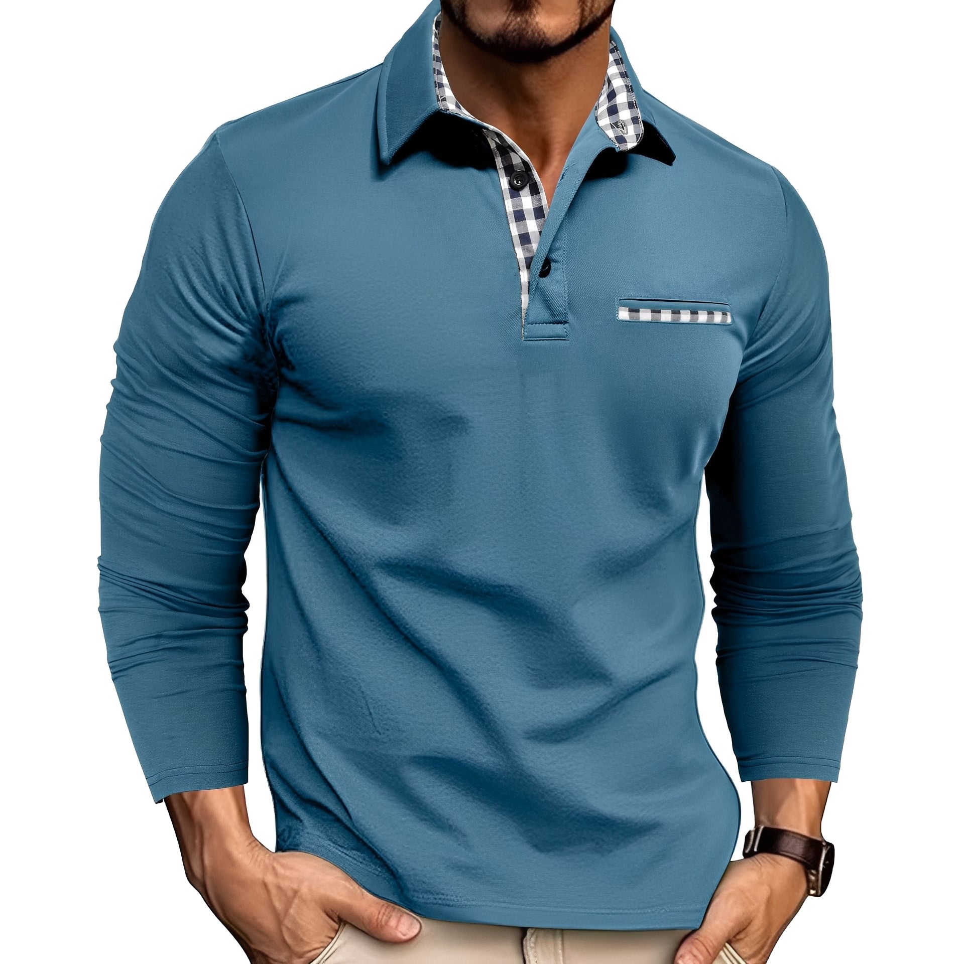 Jerome - Casual Polo Shirt with Long Sleeves for Men