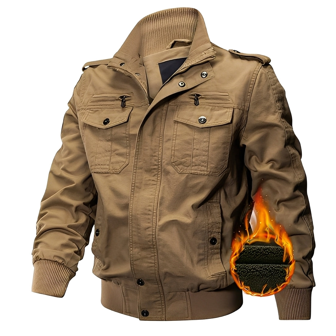 Gary - Men's Trendy Fleece Jacket with Pockets